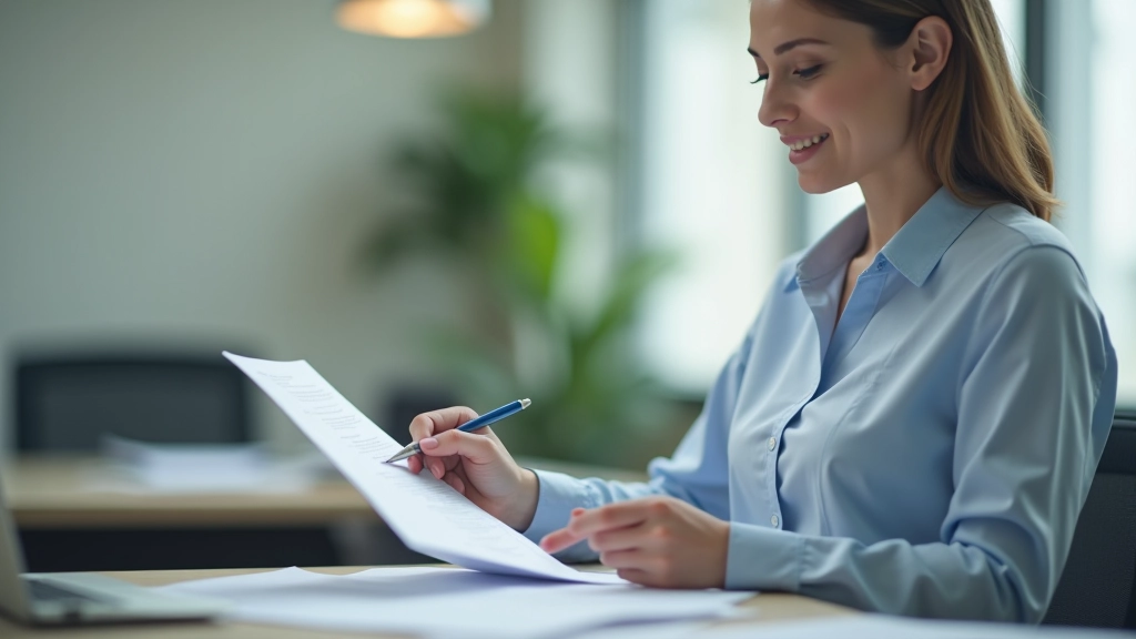 Employee reviewing payroll slip with various deduction categories listed