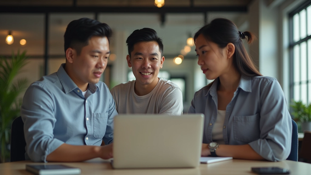 Growing startup team in modern office